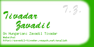 tivadar zavadil business card